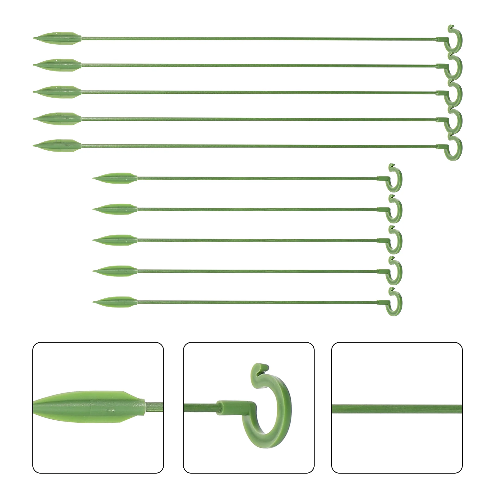 

10 Pcs Hoop Small Stand Butterflies Orchid Support Rack Growth Fixed Potted Rod Flower Glass Fiber Special Bonsai Plants