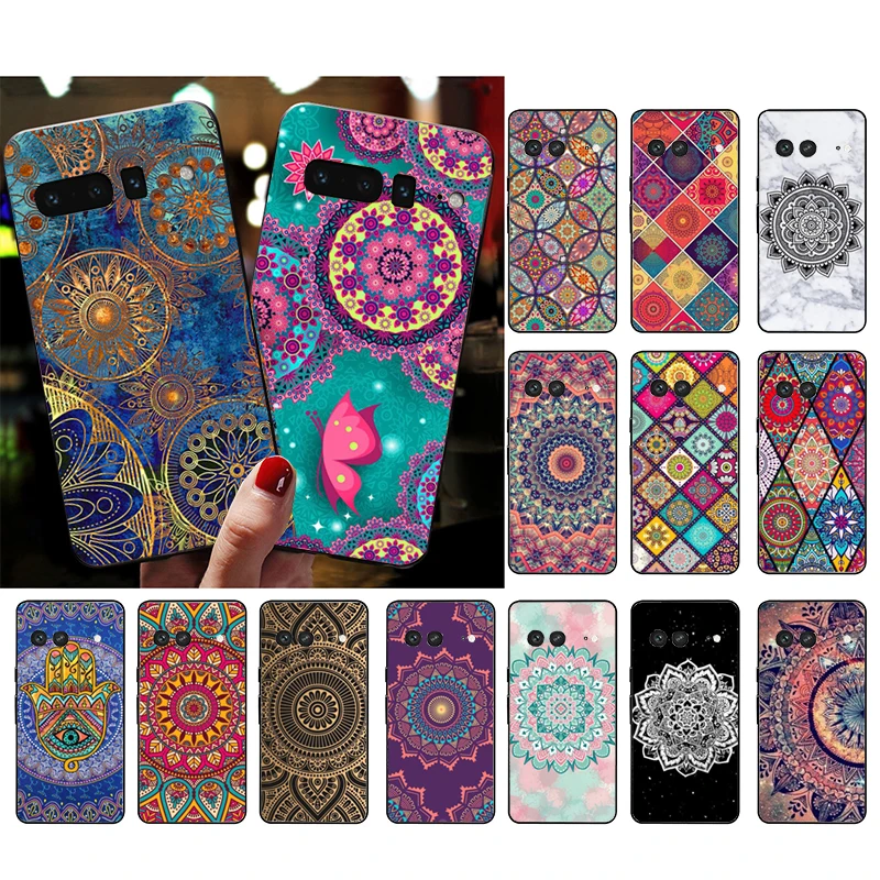 

Phone Case for Google Pixel 7 Pro 7 6A 6 Pro 5A 4A 3A Pixel 4 XL Pixel 5 6 4 3 XL 3A XL 2 XL Mandala flower totem