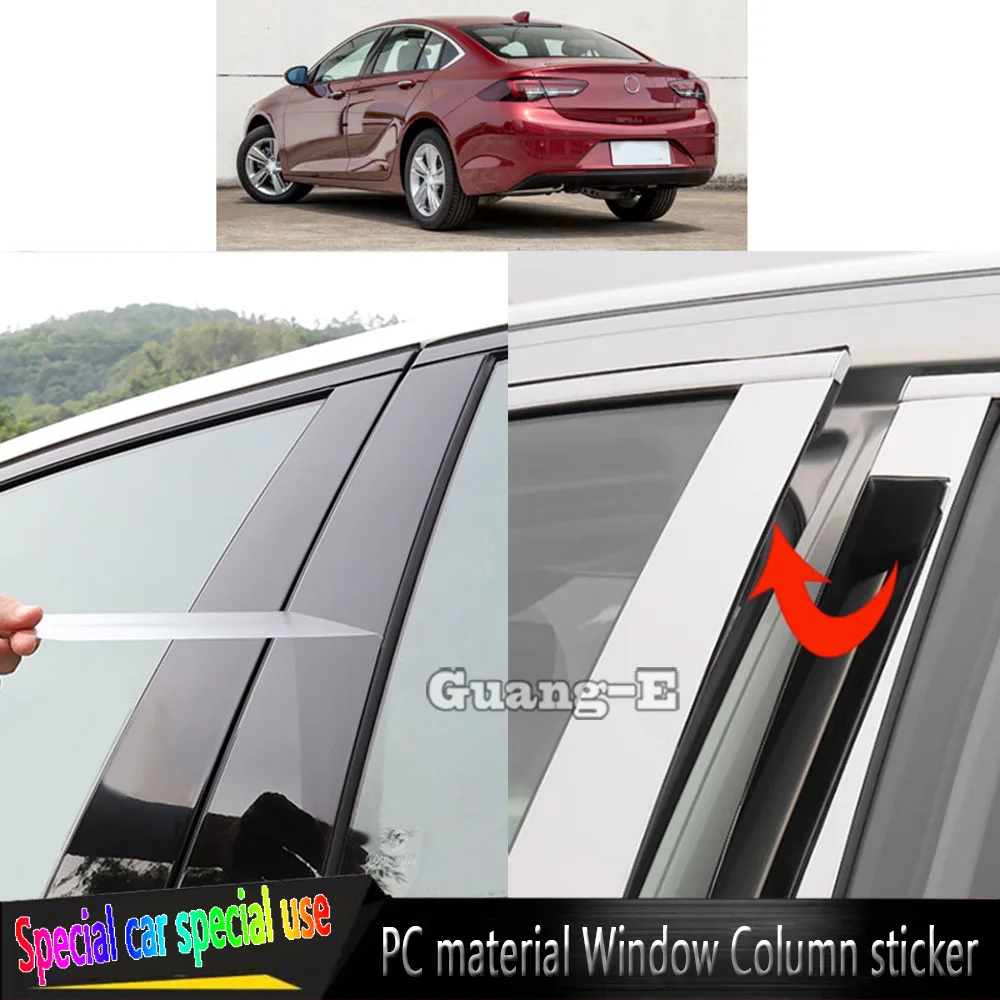 

For Buick Regal 2017 2018 2019 2020 2021-2023 Car TPU/Glossy Mirror Pillar Post Cover Door Window Sticker Accessories 6PCS