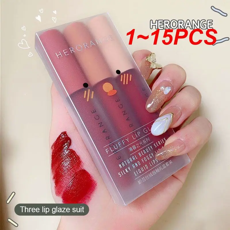 1~15PCS White Lip Glaze Universal Rich And Full Colors Non-stick Cup Long-lasting Color Lock High Quality Make-up
