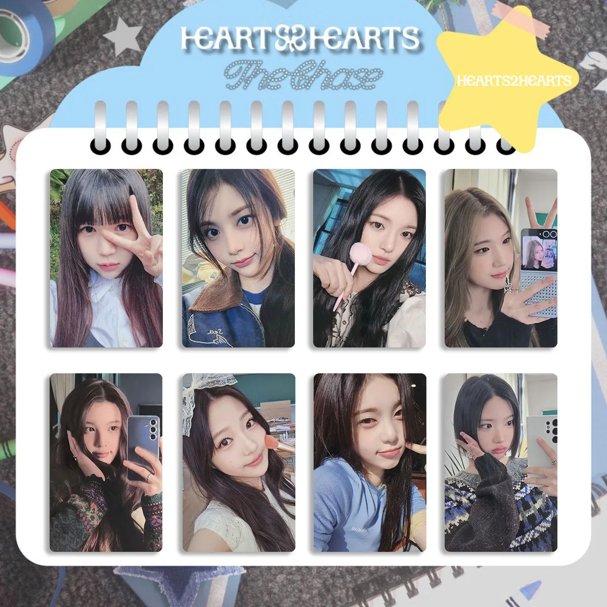 8 шт./компл. Kpop Hearts2Hearts The Chase дебютный альбом Lomo карты Jiwoo Carmen Yuha AM WM K4 Ver глянцевые