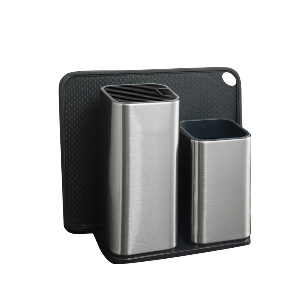 

Набор держателей для ножей Sowoll, 2 шт., подставка для ножей из нержавеющей стали, органайзер, инструмент, разделочная доска, разделочный блок, кухонные аксессуары, инструменты