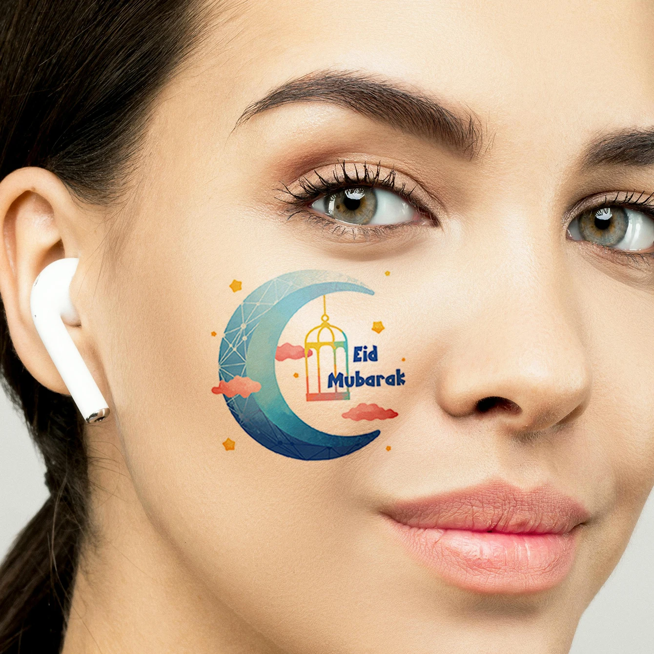 Водостойкие Временные Татуировки-наклейки 10 Шт. Яркая Луна Звезда Овца