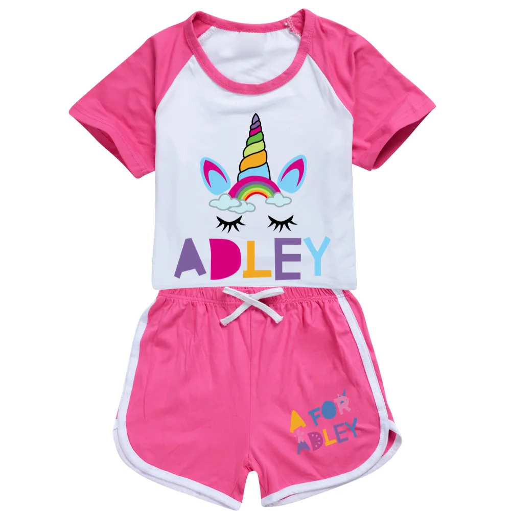 Детский спортивный костюм A for Adley футболка и шорты для мальчиков девочек модная