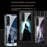 suitable for samsung galaxy z fold 3 color drawing mobile phone case samsung galaxy fold 3 folding screen glass case