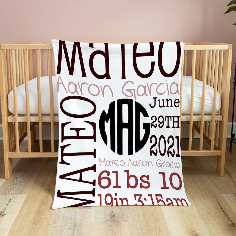 

Personalized Baby Blanket, Personalized Name Blanket, Custom Name Blanket, Personalized Baby Blankets with Name