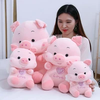 cute fabric pig super soft stuffed plush pillow toy