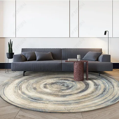 

Abstract Pattern Carpet Round Multi Size European Style Simple Plush Thicken Dustproof Home Decor Living Room Floors Mats 2022