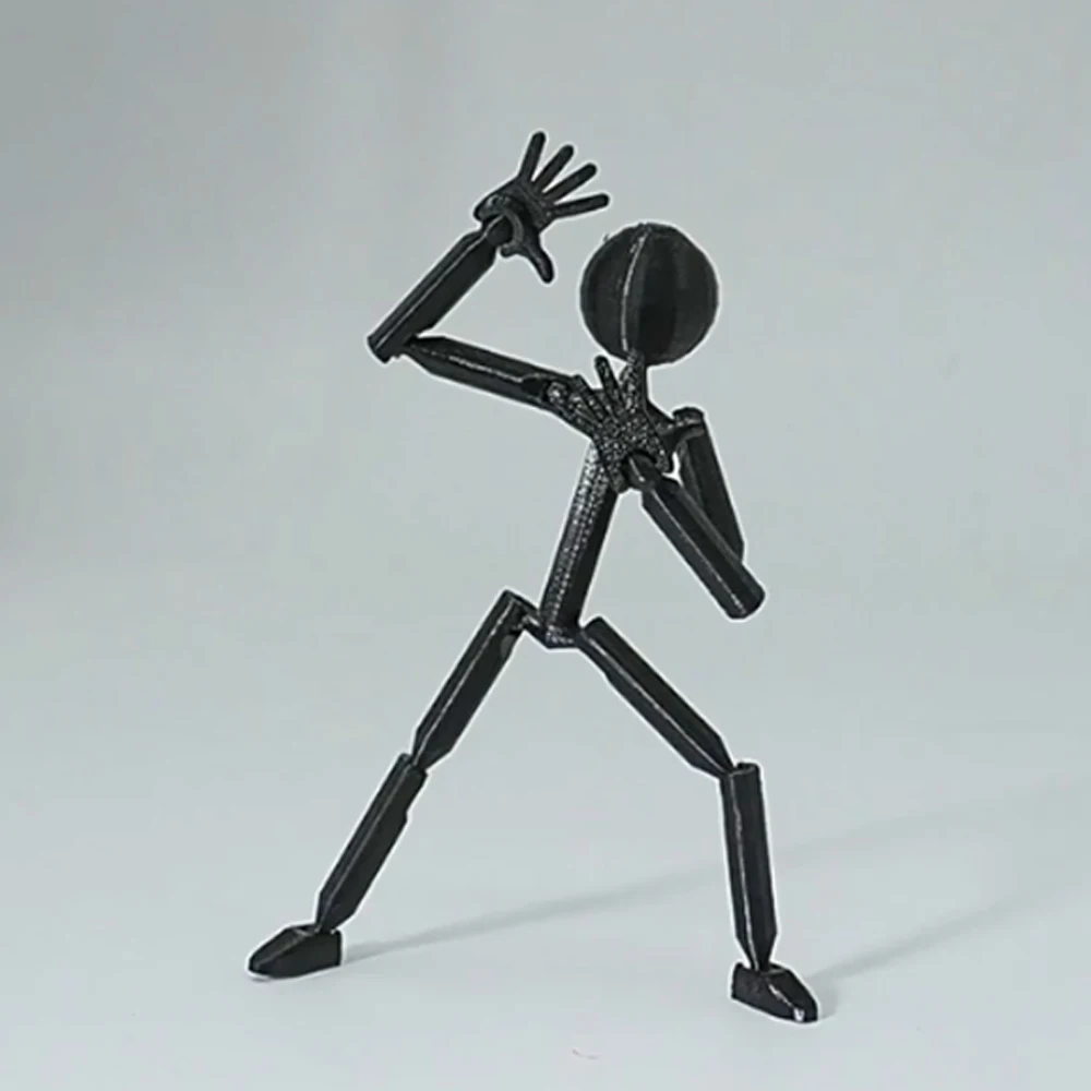 Фото Многосуставная игрушка Stickman с несколькими шарнирами, подвижная 3D-печать, манекен с 3D принтом, новинка, экшн-фигурка Stickman, собранный робот №4