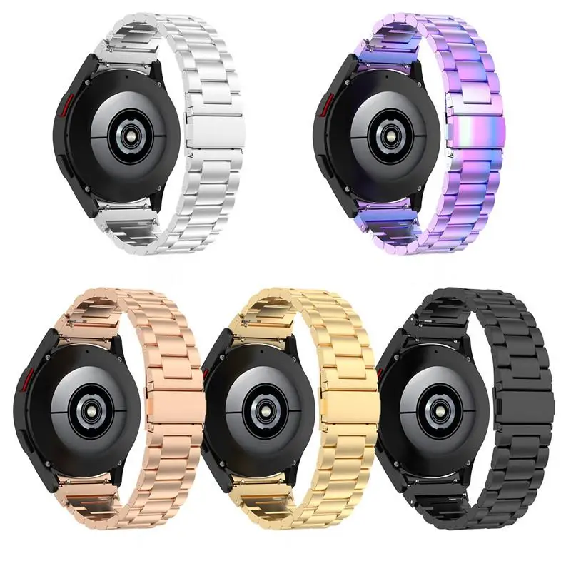 

No Gaps Stainless Steel Strap For Samsung Galaxy Watch 4 Classic 46mm 42mm/Watch4 44mm 40mm Wrist Band Curved end women Bracelet