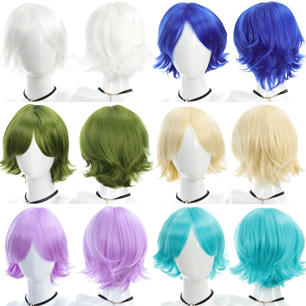 Синтетический короткий парик для косплея пушистые прямые синтетические волосы