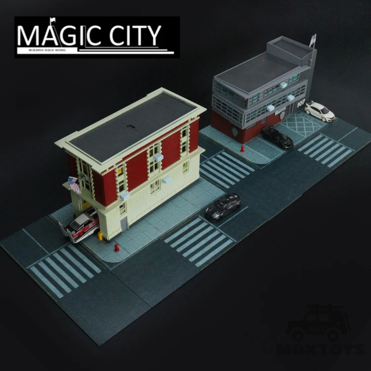 

Magic City 1:64 Diorama American Street View Fire Dapt