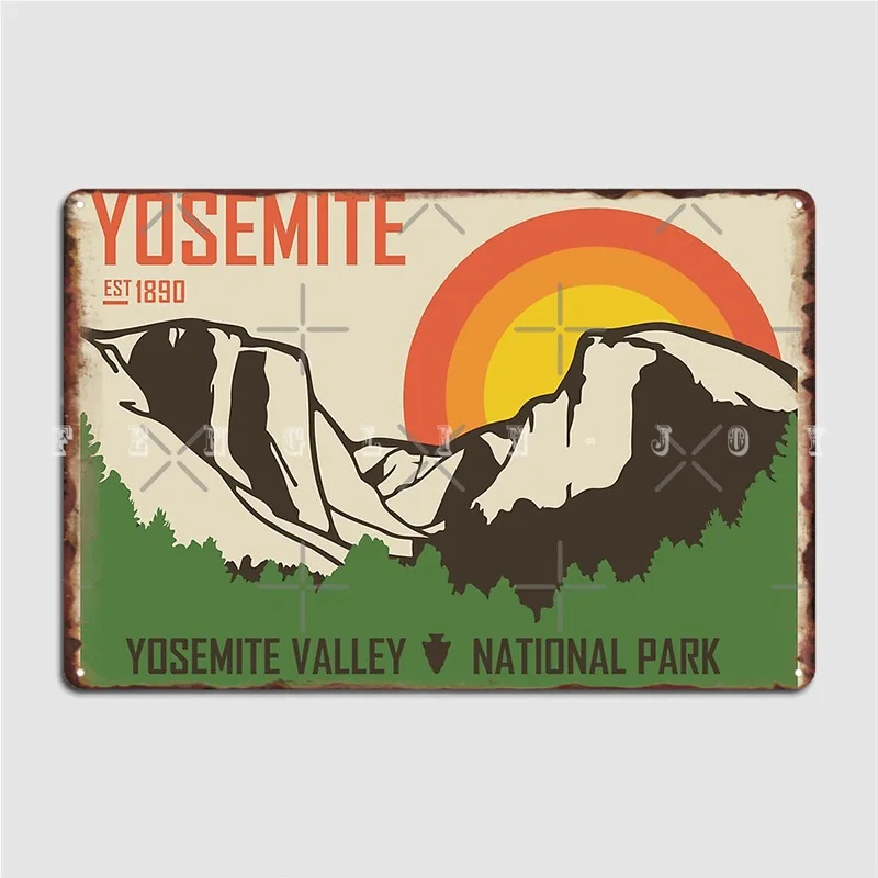 

Yosemite National Park Poster Metal Plaque Wall Cave Bar Cave Design Wall Decor Tin Sign Posters