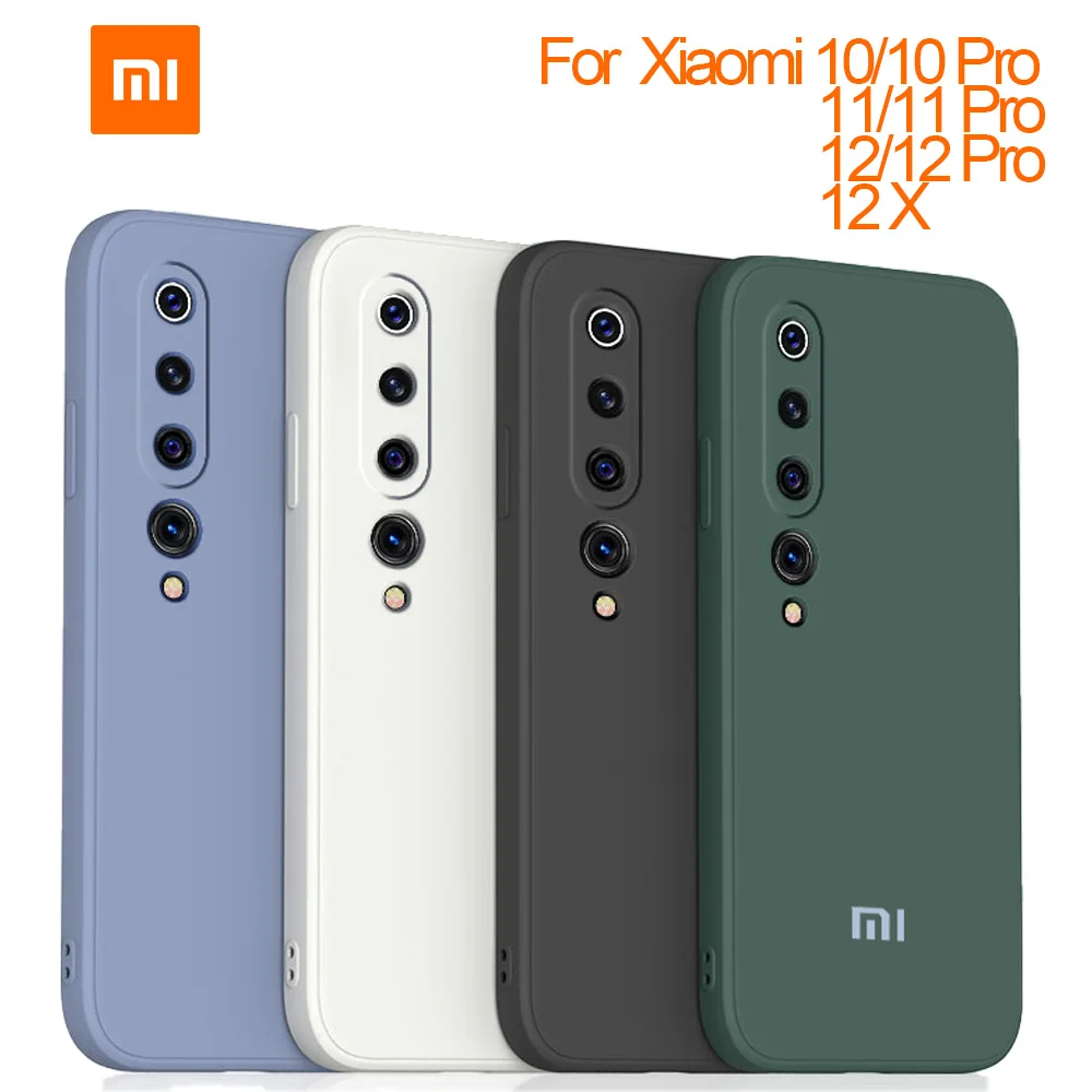 

xiaomi MI 12 case Liquid Silicone Case For xiaomi MI 10 Pro lite 10S Ultra case xiaomi 11 lite Pro With