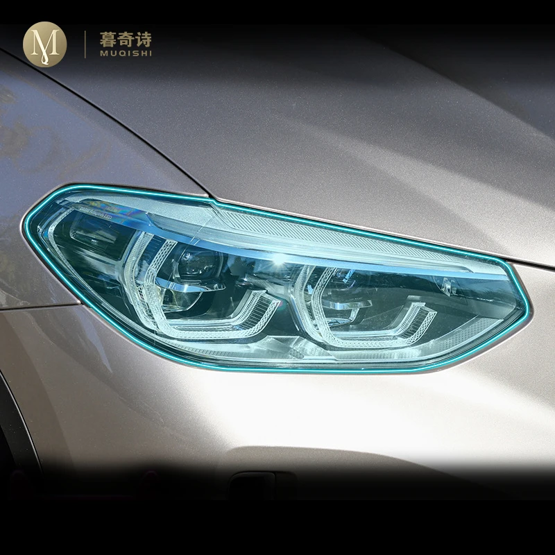 

For BMW ix3 2020 2021 2022 Car Exterior Headlight Anti-scratch TPU Protective film Anti-scratch Repair film Accessories Reflt