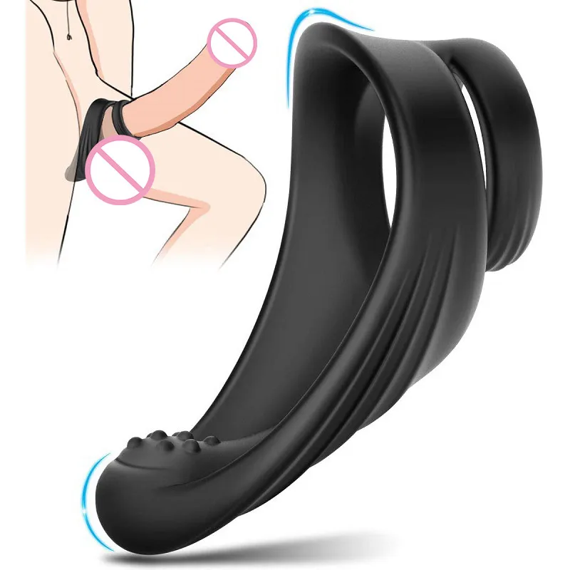 

Male Penis Rings Vibrator Delay Ejaculation Vibrating Semen Lock Cock Rings Clitoral Erotic Adult Sex Toys for Men Masturbator