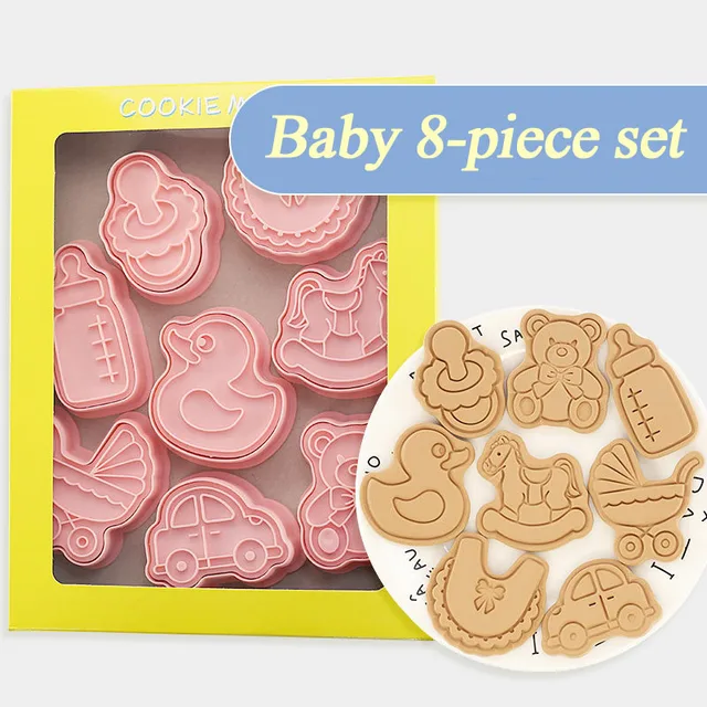 Baby Shower DIY Baking Mold Bear Bib Embossed Cookie Cutter 1