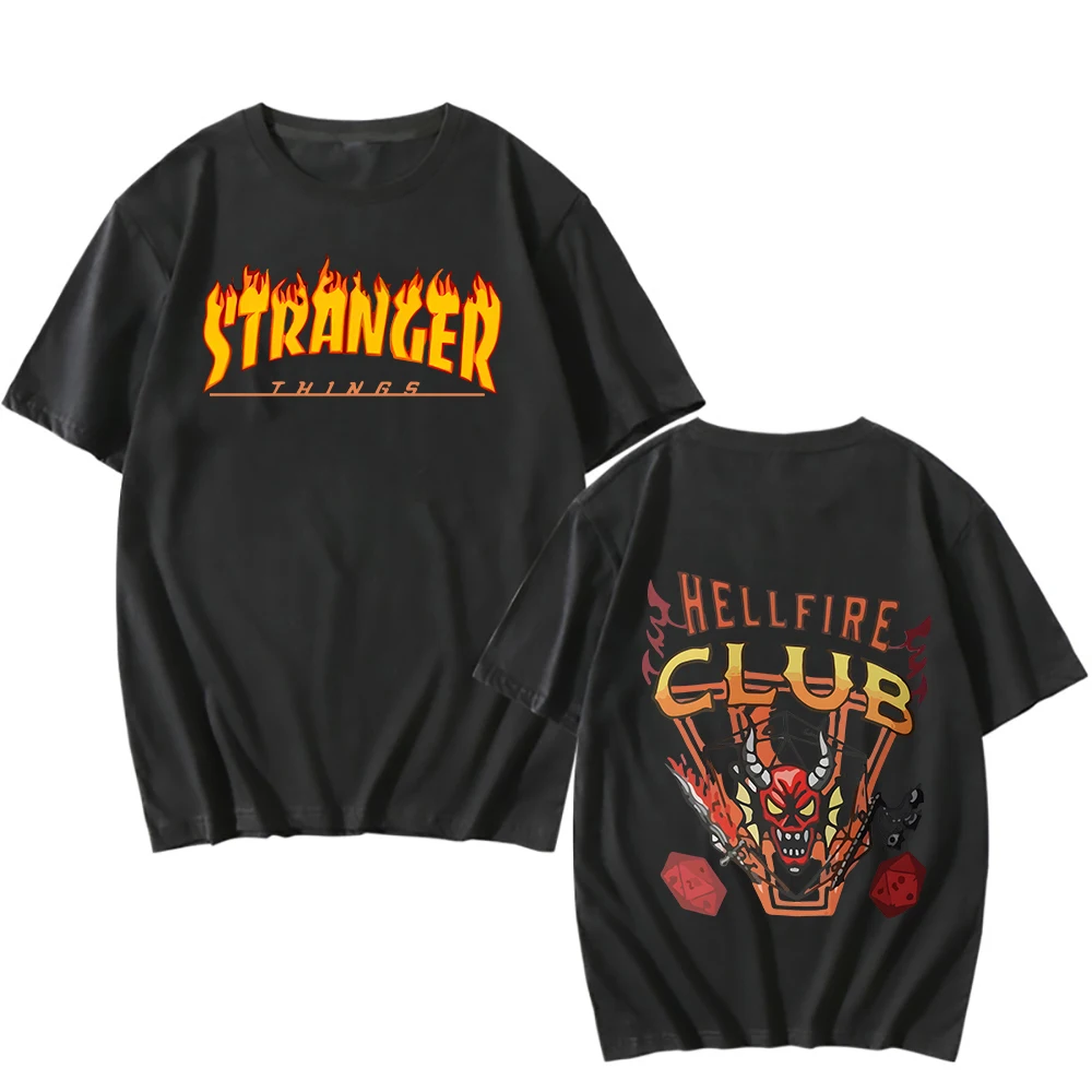 

Stranger Things 4 Hellfire Club T-shirt Men/Women Japanese Style Casual tshirts Crewneck Funny Hipster Shirts Streetwear