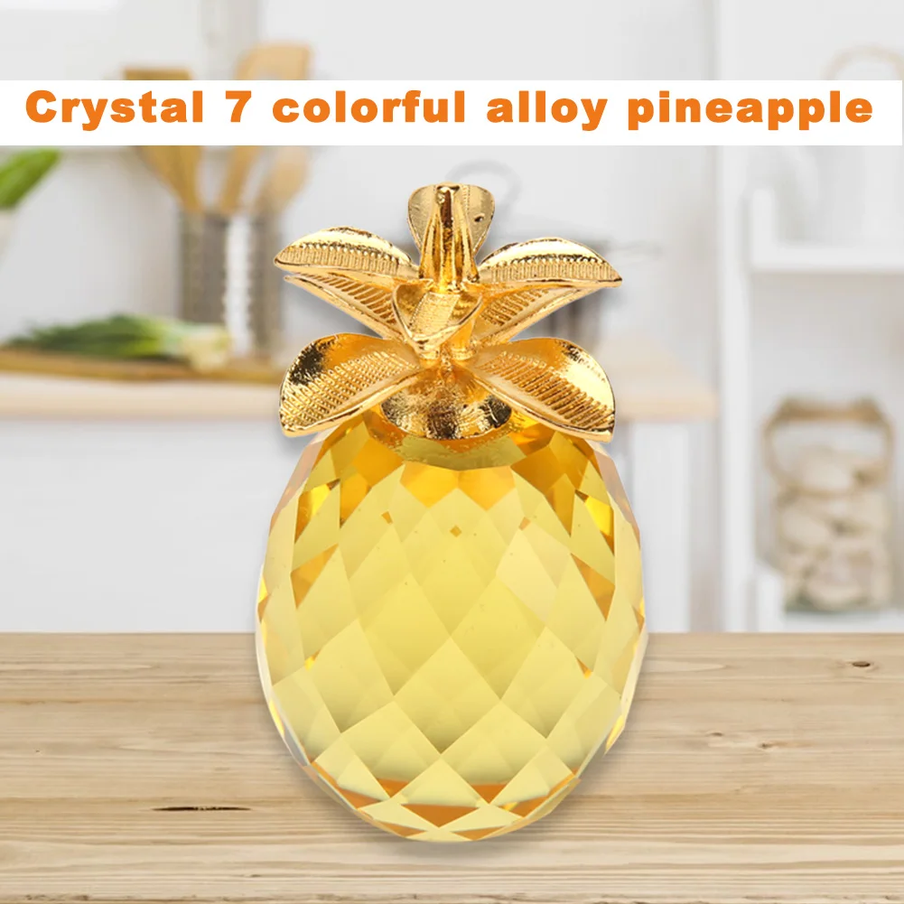 

Transparent Crystal Pineapple Figurines Diamond Ornament Modern DIY Art Gift Jewelry Props Home Decoration Accessories