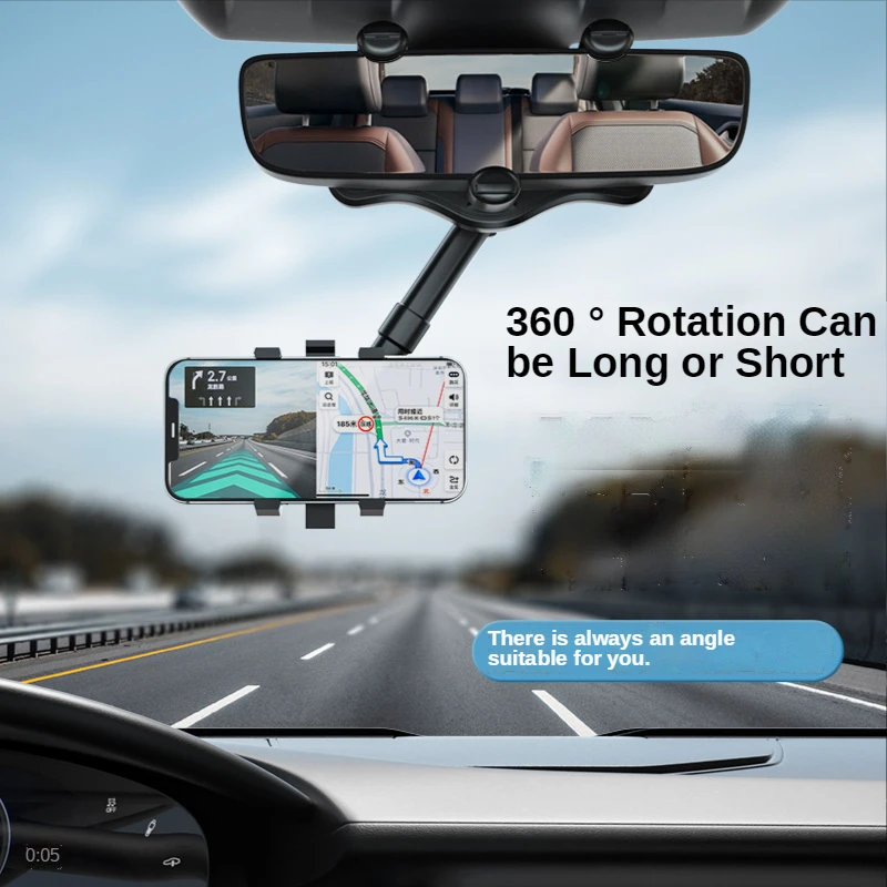 universal rotatable and retractable car rearview mirror mount stand holder stand cradle for cell phone gps car rear view mirror free global shipping