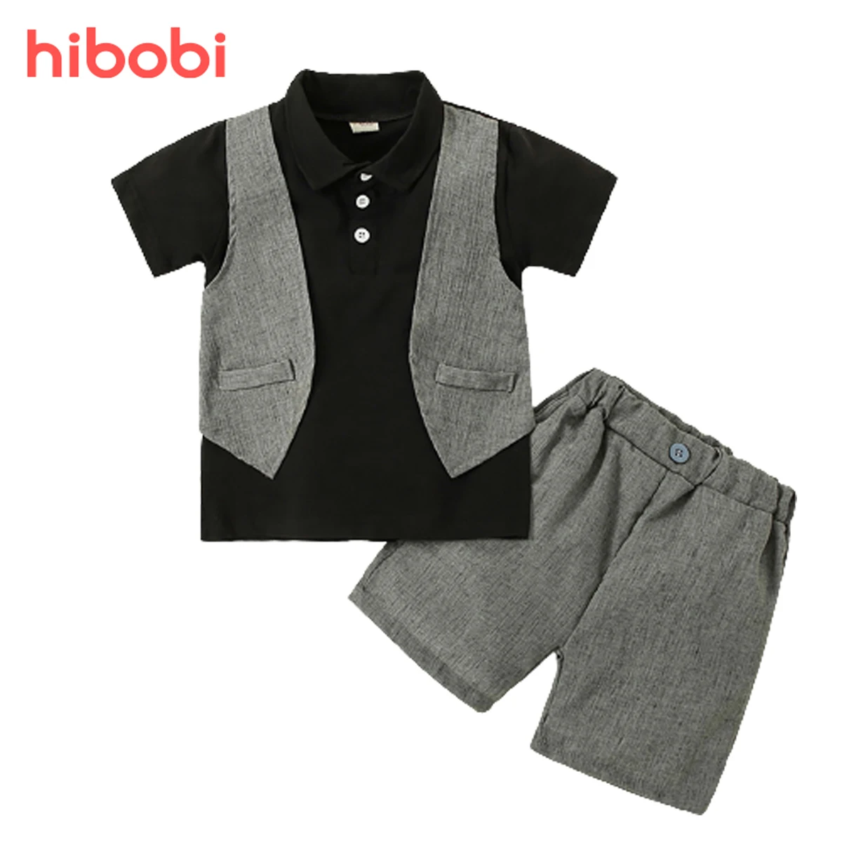 

Костюм джентльменский из рубашки и брюк, комплект из 2 предметов, модная яркая рубашка с коротким рукавом и галстуком, на лето