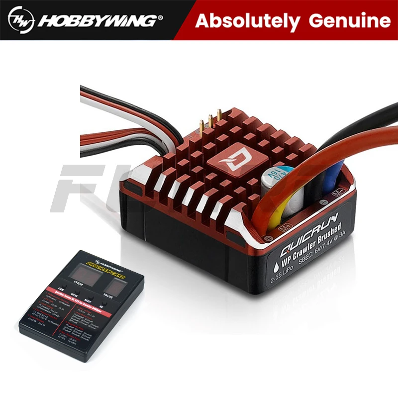 

Водонепроницаемый Матовый контроллер скорости ESC Hobbywing quirun 1080 80A с программной картой для радиоуправляемого автомобиля TRX4 Axial SCX10