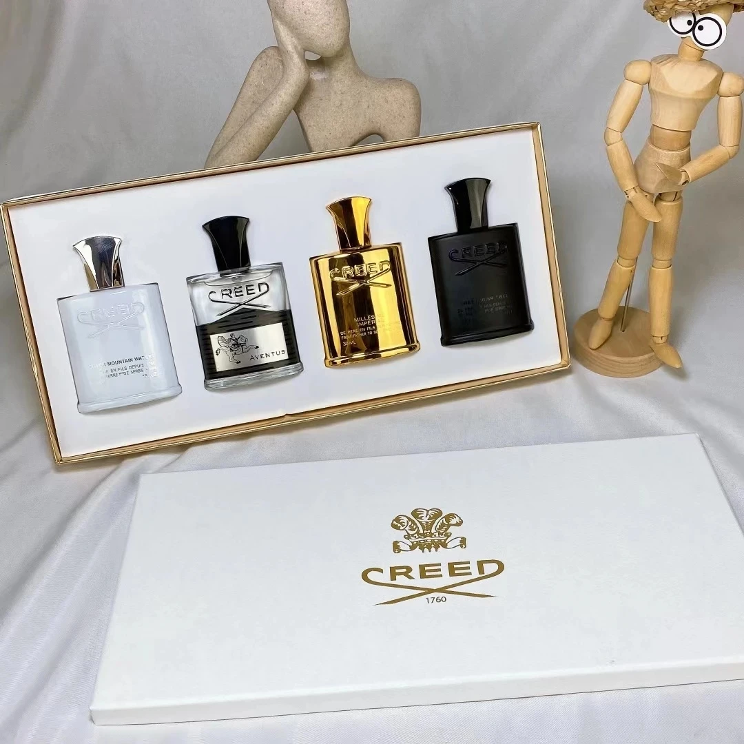 Top Quality Creed Parfum Set Creed Aventus Green Irish Tweed Silver Mountain Water 4 Creed Samples Men's Perfumes