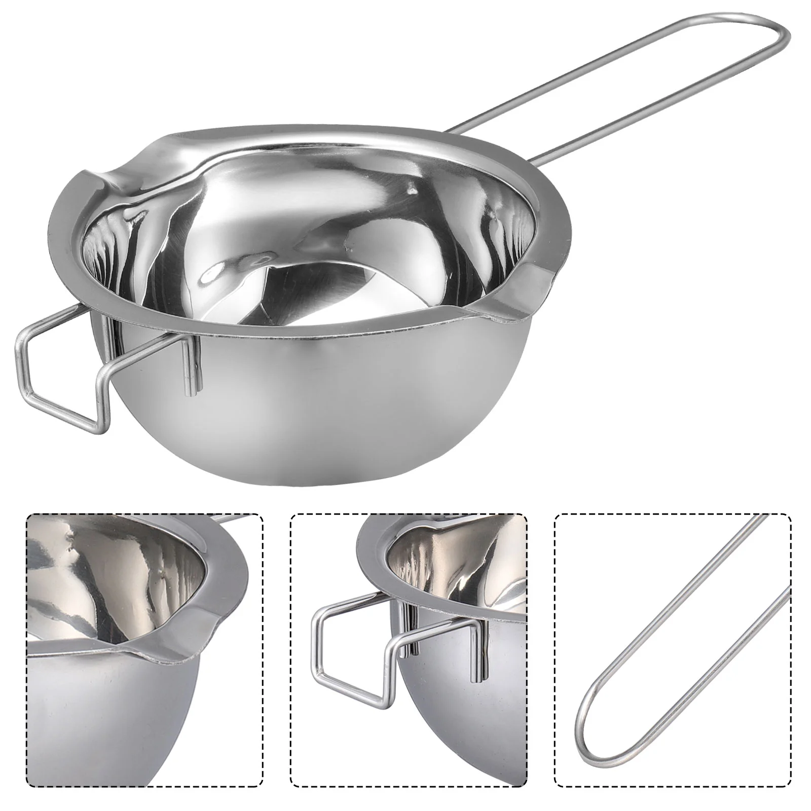 

1pc Stainless Steel Melting Pot with Handle for Melting Chocolate Butter Candy