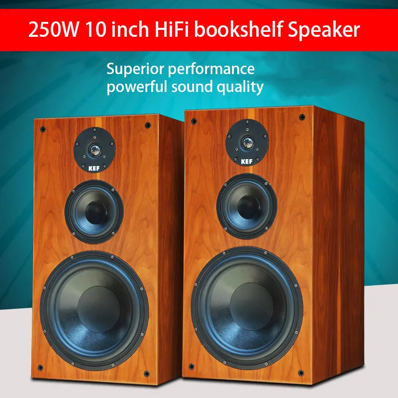 

250W 10 Inch Floor Type Speaker High-power Home Theater Three Frequency Hifi Sound Shelf Speaker Fever Passive Front Speaker