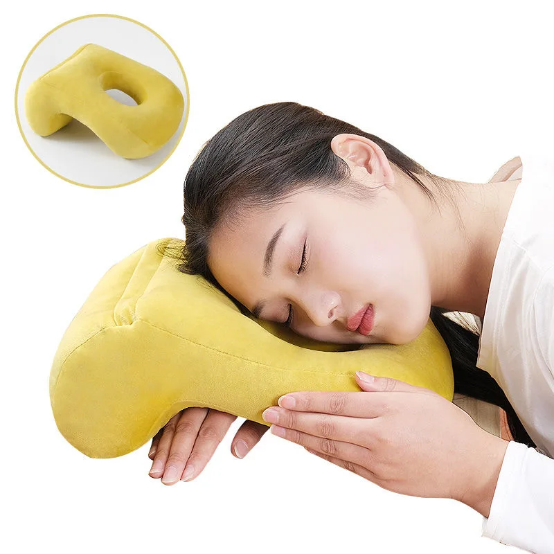 

Adults U-Shaped Desk Nap Pillow for Preschool Neck Supporter Seat Cushion Headrest Travel Airplane Nap Pad with Arm Rest
