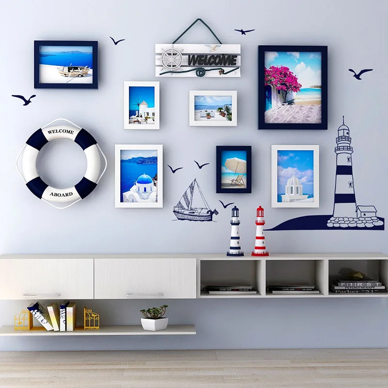 

Добро пожаловать плавательное кольцо декор студия диван фон Настенная роспись простая Скандинавская Настенная картина комбинация декоративная/подвесная картина