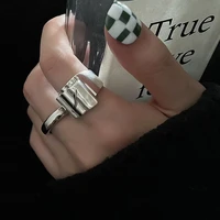 simple cool fashion smooth geometric vintage female ring open korean style ring fashion jewelry