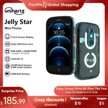 Unihertz Jelly Star Android 13 8GB 256GB Led Light Unlocked Transparent Backshell 48MP 3 inch 2000mAh