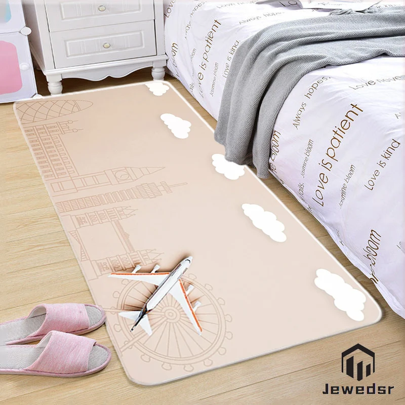 

Sky flying plane bedroom kitchen bathroom hallway mat living room children's room entrance inside and outside non-slip mat mat