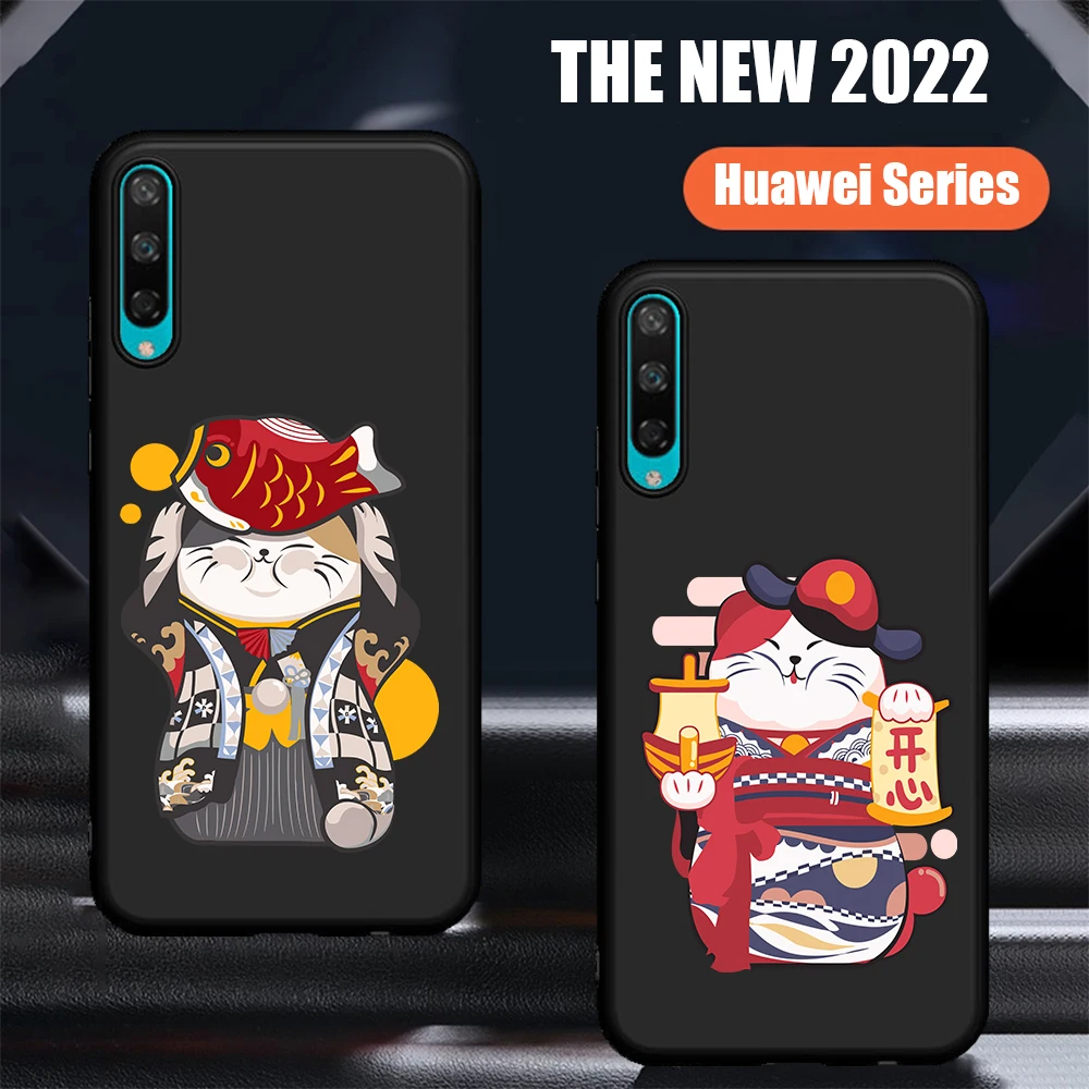 

Cartoon cute Lucky Cat funda silicone cover For Huawei Honor 8 Lite 8C 9X 9 10 Lite 20 Pro V20 10i 20i 30 Pro 30S Phone Case