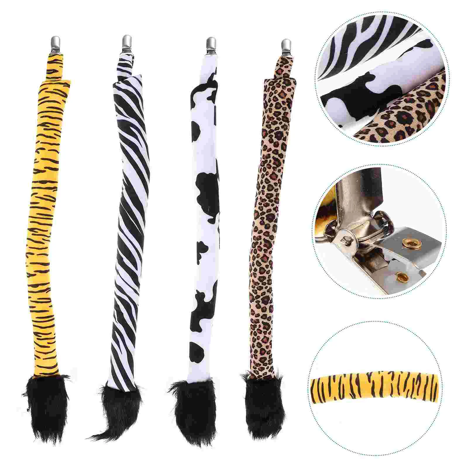 

4 Pcs Jungle Decor Animal Party Supplies Costume Stuffed Tail Gift Stage Performance Prop Cosplay Child