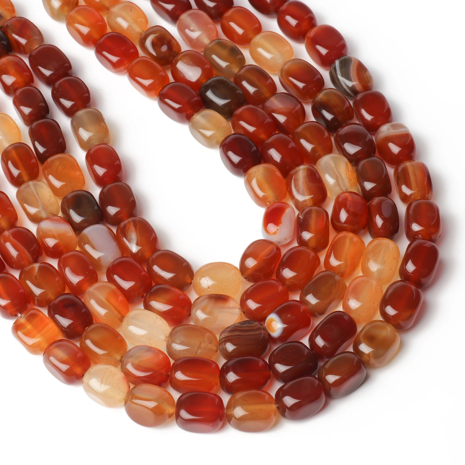 8x12 мм натуральный камень квадратный красный агат бусины в форме трубки свободные