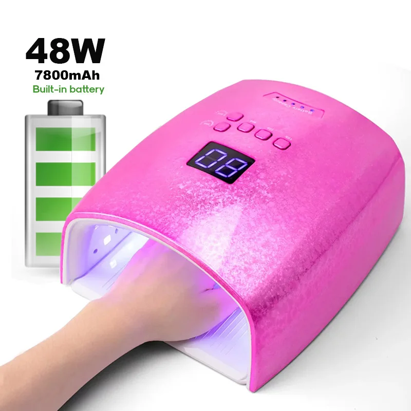 

48W SunUV Rechargeable Nail Lamp Wireless Nail Polish Dryer Manicure Machine UV Light for Nails Cordless Nail UV LED Lamp