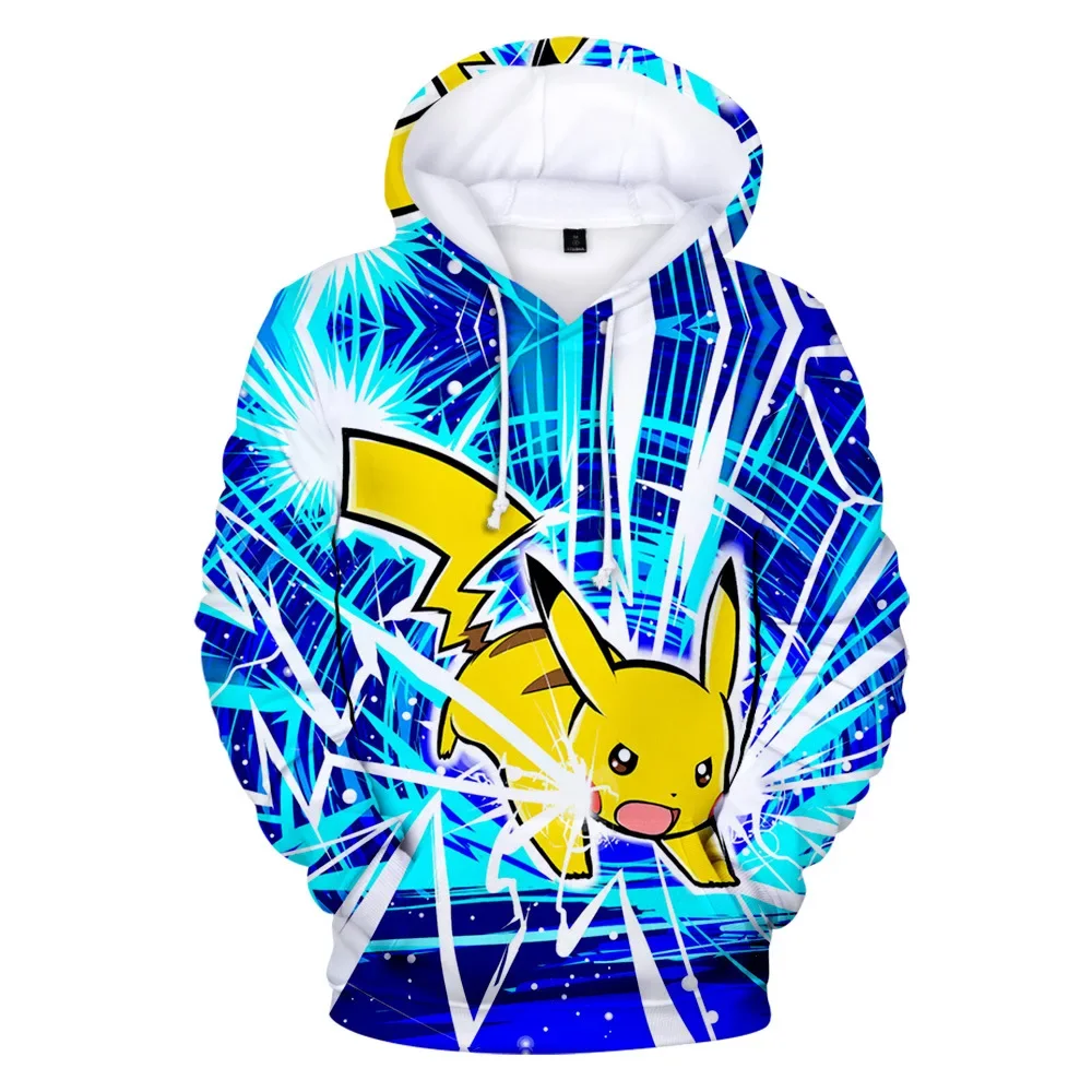 

New Pokemon Pokemon Pikachu Casual Fashion Hooded Sweatshirt for Adults and Children Children's Clothing Autumn Sweatshirt