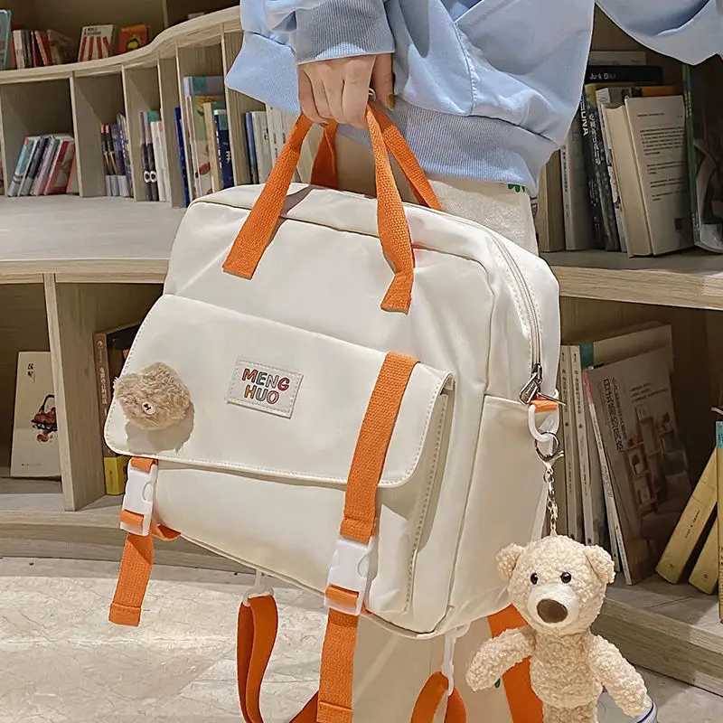

Nylon Waterproof Tote Bag Dual Purpose Nylon Canvas Bag Large Capacity Messenger Bag Women's Handbag Dual Purpose Backpack