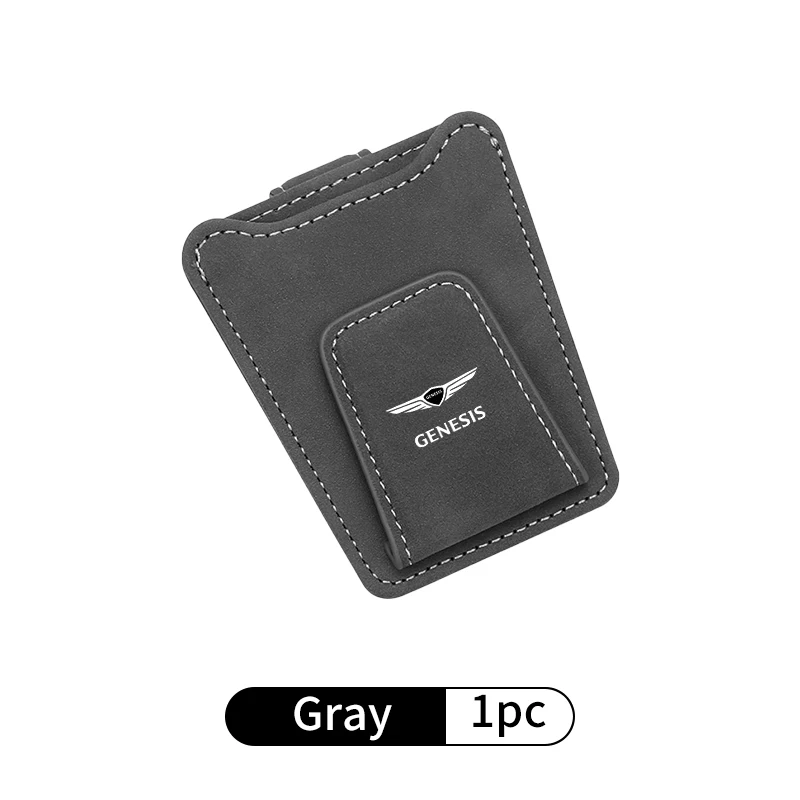 

Автомобильный солнцезащитный козырек, зажим для очков, кожаный держатель для солнцезащитных очков, держатель для карт для Genesis GV70 GV80 EV BH G80 GV90 2019 2020 2021 2022 2023 G70 G90