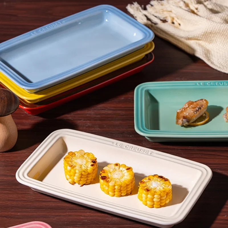 Прямоугольная керамическая тарелка 10 дюймов поднос для тарелок французская