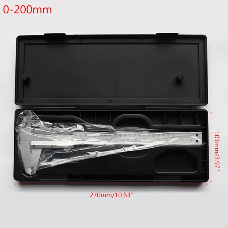 

Vernier Caliper 150mm/200mm Gauge Ruler Carbon Steel Micrometer Measuring Tool 367D