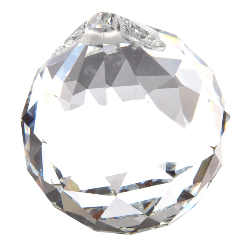 

6 Pcs 40MM Feng Shui Faceted Decorating Crystal Pendant Ball(Clear)