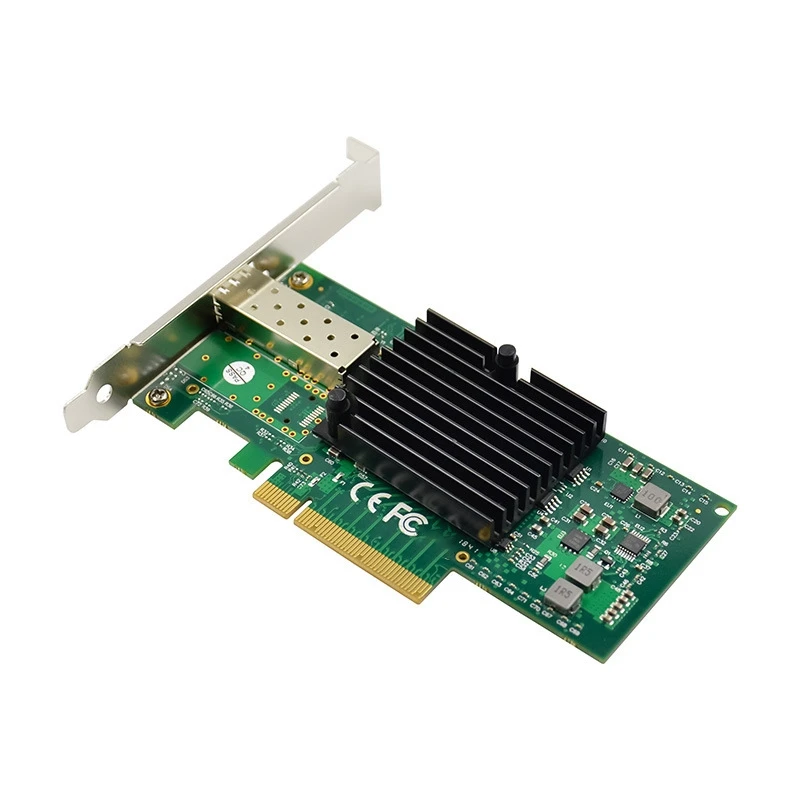 

1 шт., оптоволоконная сетевая карта для сервера, один оптический порт, сетевая карта 10G SFP + 82599EN Chip PCIE X4