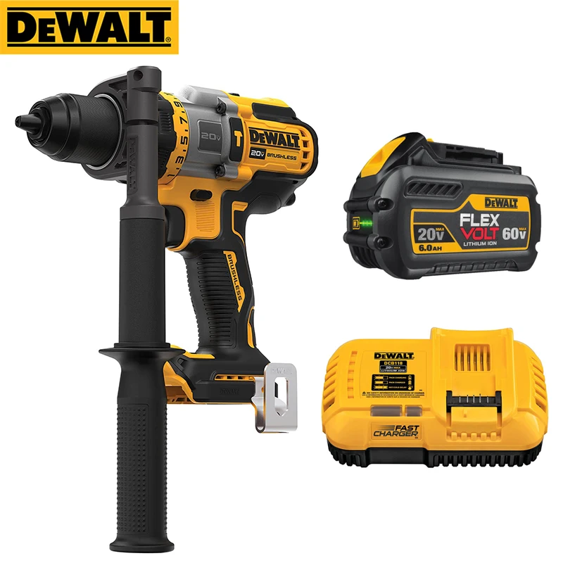 DEWALT FLEXVOLT DCD999 20V MAX Cordless Hammer Drill 1/2-Inch 2000 RPM Brushless Impact Ice Drill for Brick Wall Drilling