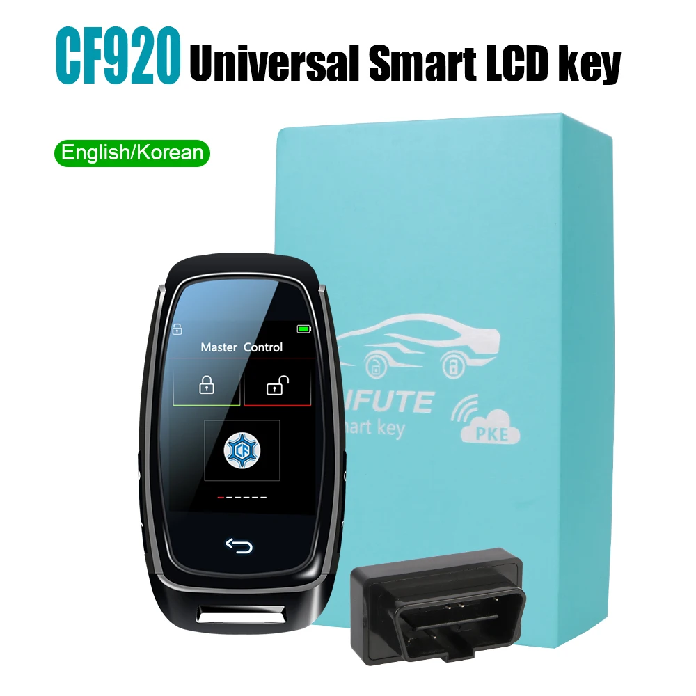 

For All Keyless Button Start Modified Smart Car LCD Key Keyless Entry Automatic Door Lock English Korean CF920 Universal