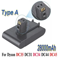 2022 type a 22 2v 28000mah lithium ion vacuum cleaner battery for dyson dc35 dc45 dc31 dc34 dc44 dc31 animal animal 9170