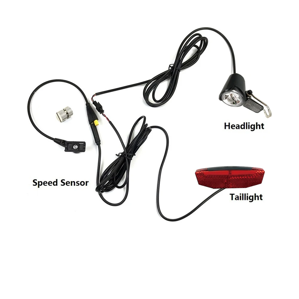 

E-Bike Headlight Taillight Speed Transmitter&Cable 6/12/24/36/48/60V Speed Sensor With Light For Tongsheng Tsdz2 Mid Drive Motor