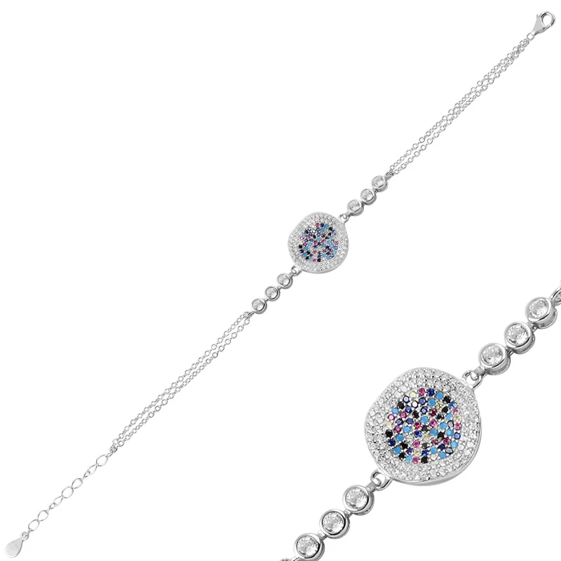 

Silver 925 Sterling Mixed Zircon Cubic Zirconia Bracelet